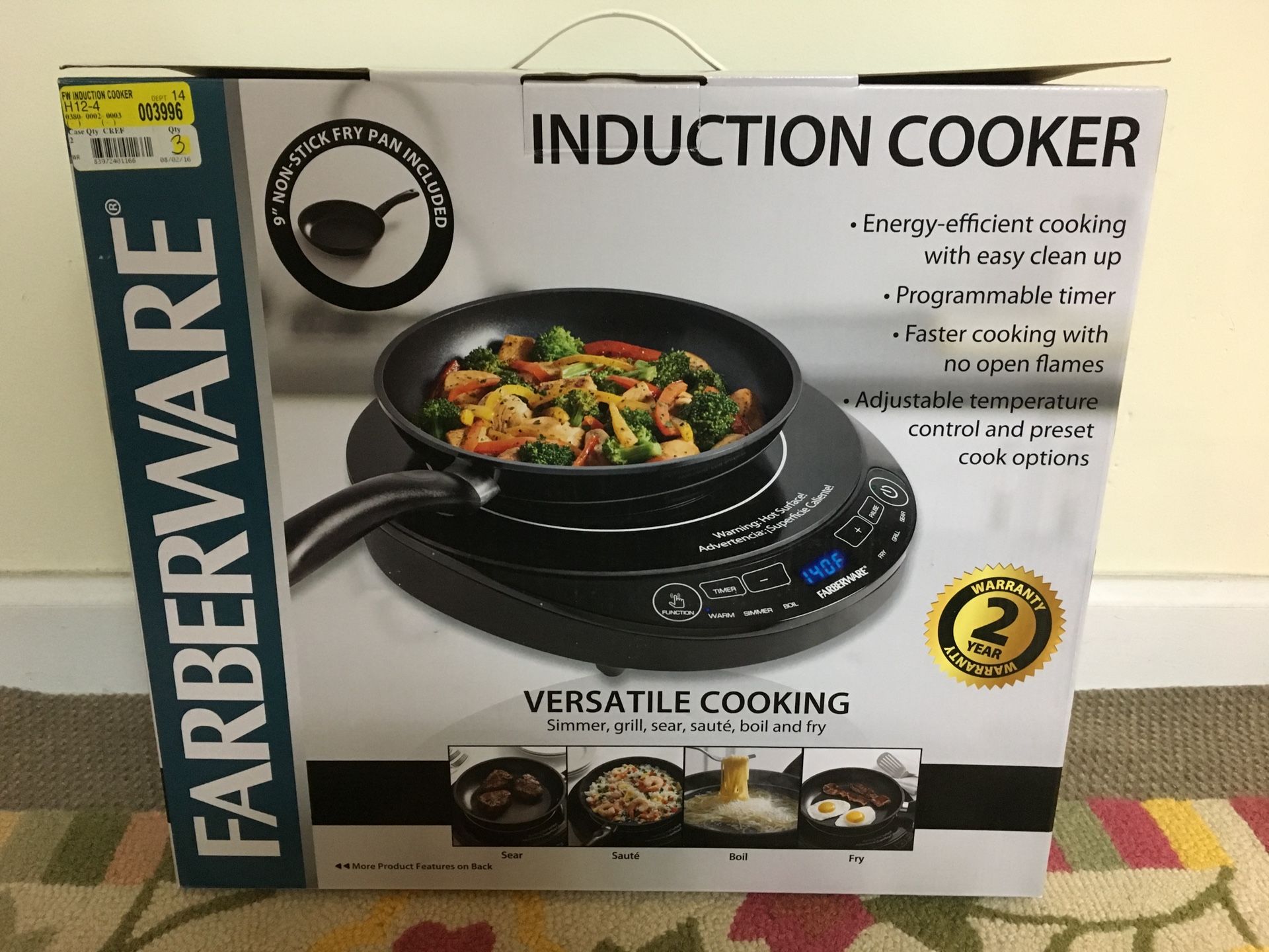 New induction cooker w/ frying pan