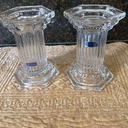 Waterford Marquis Pillar Candle Holders 
