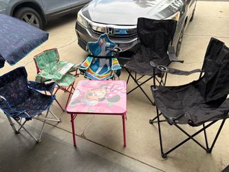 Chairs and table kids and adult