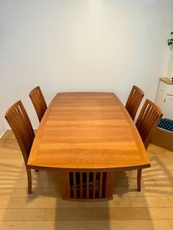 Dining Room Kitchen Table & 6 Chairs Large