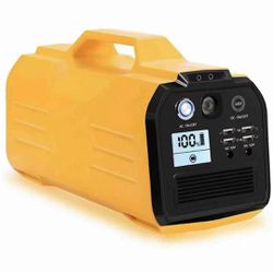 Portable Power Station, 296Wh/400W Solar Generator Power Supply CPAP Backup Battery, 110V Pure Sinewave AC Outlet, 12V DC, USB Output for Outdoor Camp