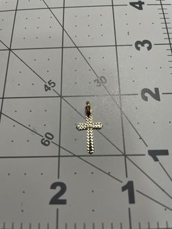 Small 3/4” Solid 14kt Gold Cross Pendent Charm