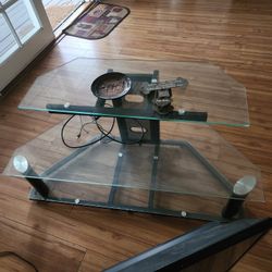 TV STAND GLASS GOOD CONDITION 