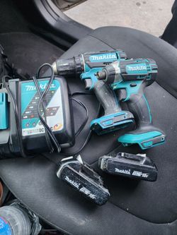 Drills full set 2 drills charger 2 batteries and bags