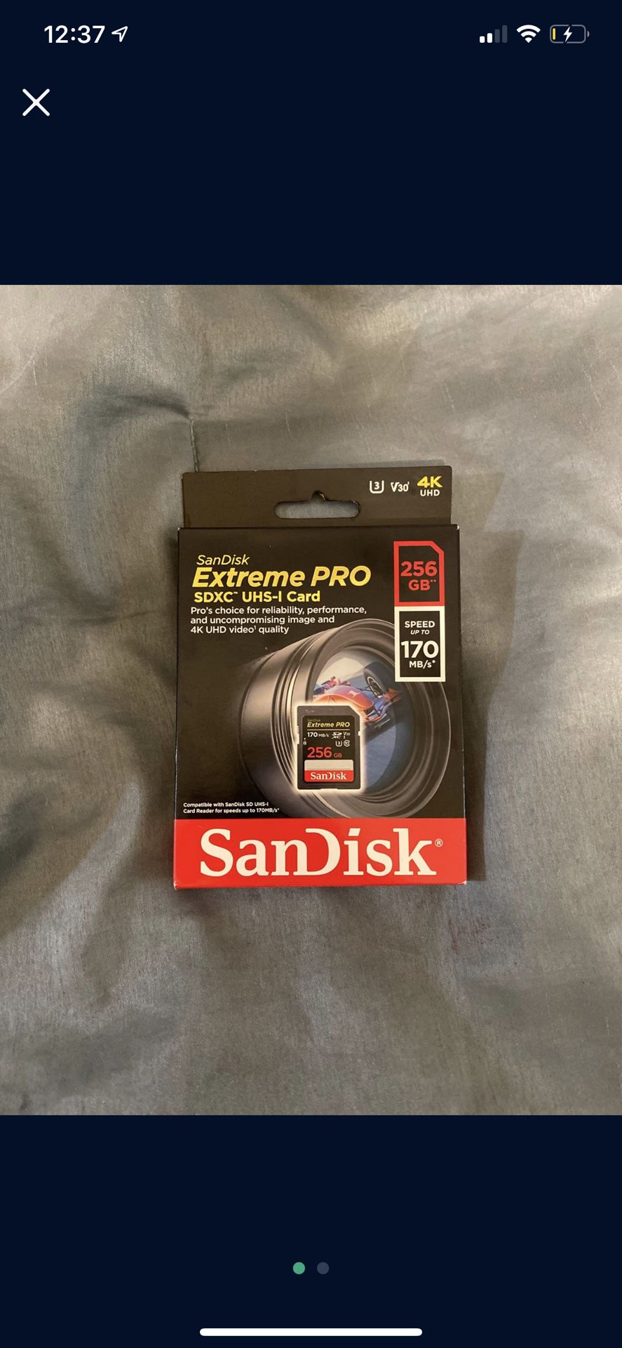 SANDISK EXTREME PRO SD CARD 256 GB