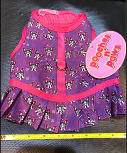 Small Dog Harness. Dress Harness Boston Terrier. Sugar Skull