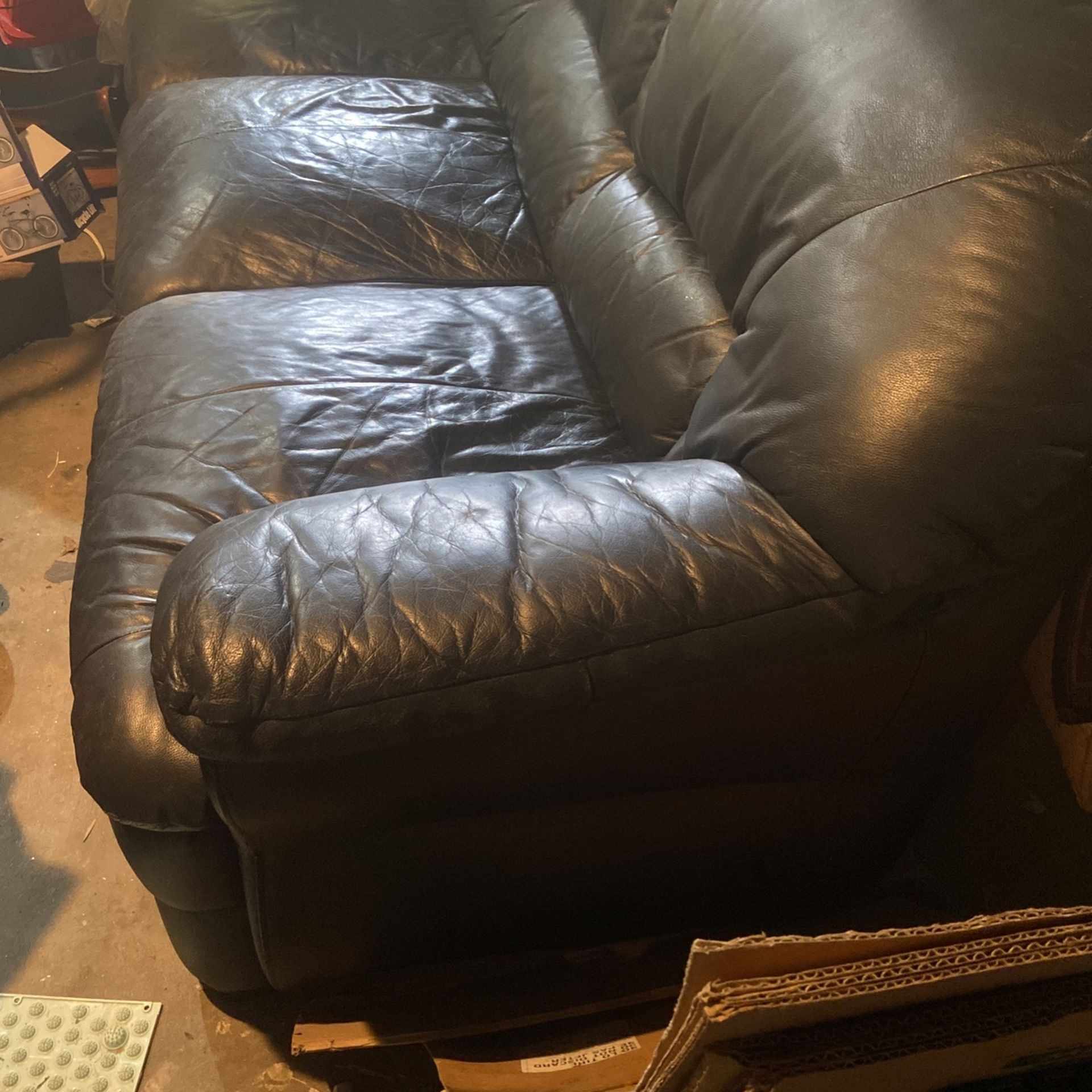 Black Leather Couch