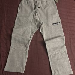 Essentials Sweatpants Light Oat Un Cuffed Size Extra Small