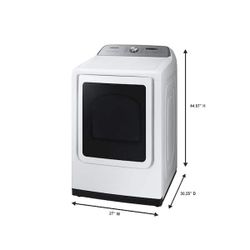 Samsung  Gas Dryer 7.4 cu. ft. Vented Gas Dryer in White with Steam Sanitize+