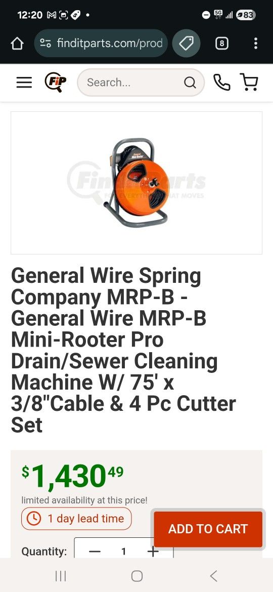 General Wire MRP-B Mini-rooter Pro Cleaning Machine ⁶