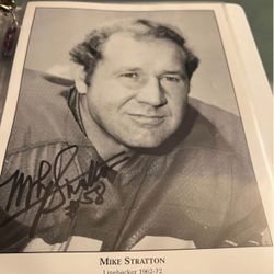 Buffalo Bills Mike Stratton Signed 8x10 