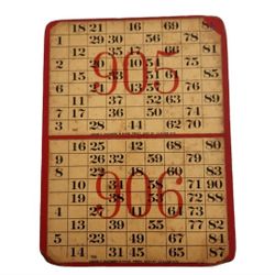 Vintage 1930s Keno Game Gambling Board by Duckert Printing 905 906