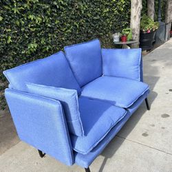 Sofa  Azul Y Gris