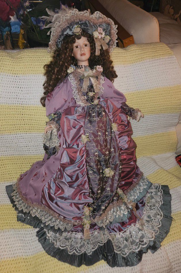 Beautiful girl. Porcelain Doll 40 Inches