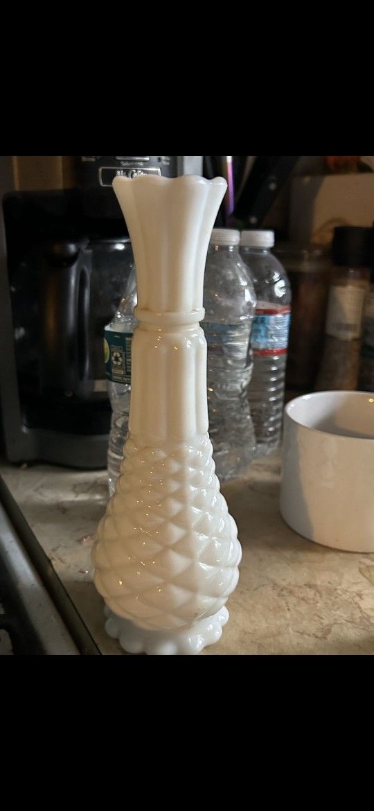 Vintage Milk Glass Vase
