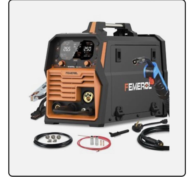250A Aluminum Pulsed MIG Welder,7 in 1 Gas MIG/Pulse MIG/Flux Core/Stick/Lift