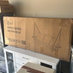 Patio Swing Brown/blue