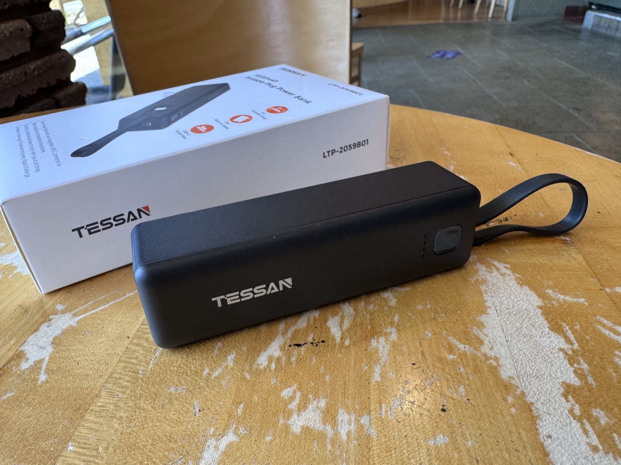 Brand New TESSAN Portable Charger Power Bank, 3 in 1 Battery Pack 20W Fast Charging with Built-in Cable USB C, 5000mAh AC Outlet Charger for iPhone 16
