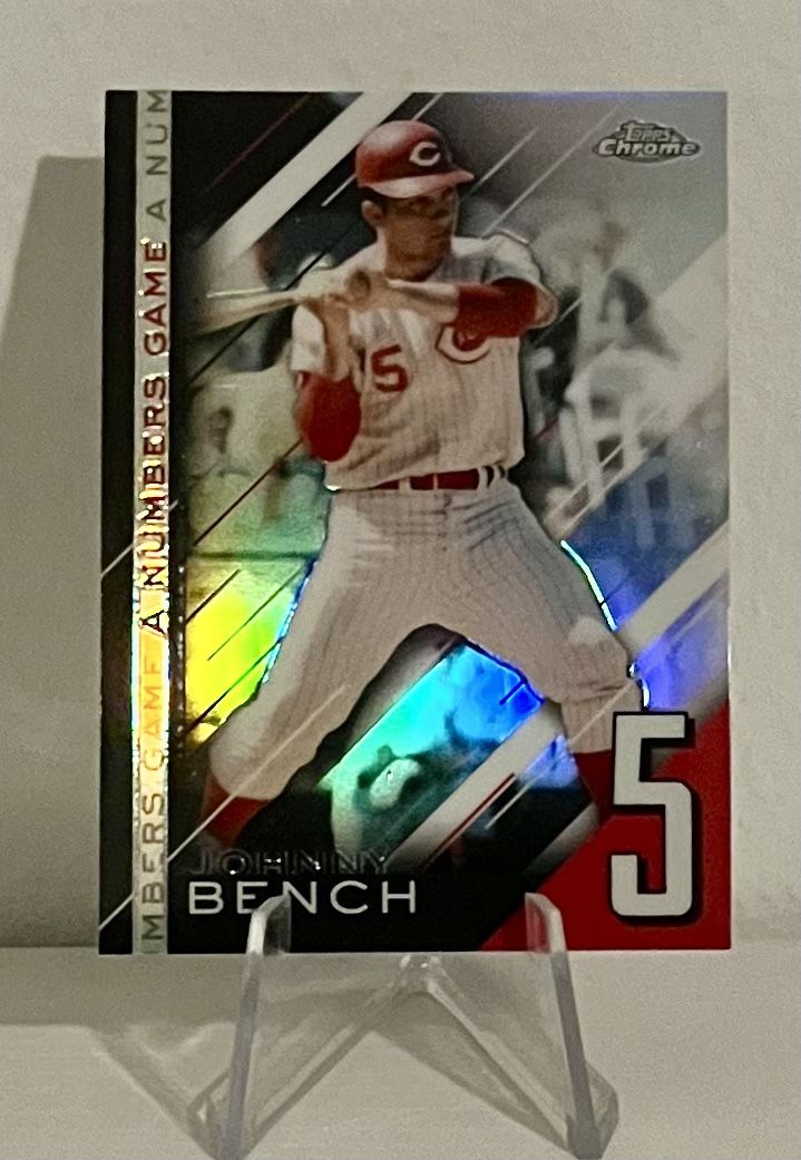 2020 Topps Chrome Update Series JOHNNY BENCH A Numbers Game #NGC-24 Reds HOF