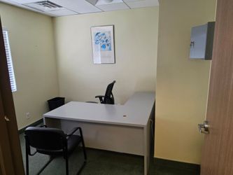 White desk L shaped used