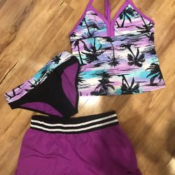 Girls Size 12 Like New Swim Suit 