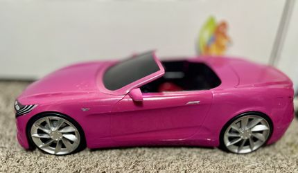 Barbie Pink Convertible Toy Car