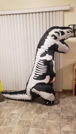 Dinosaur skeleton blow up costume