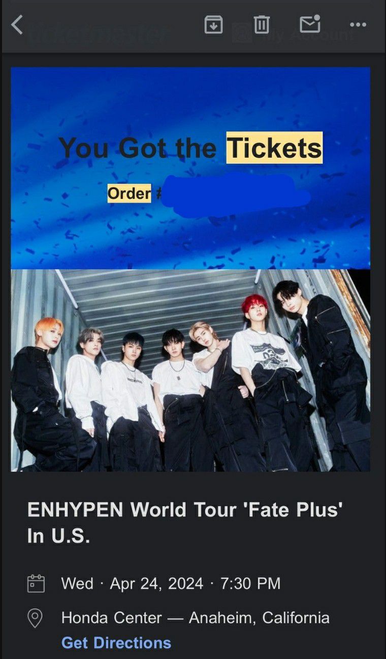 ENHYPEN World Tour 'Fate Plus' In U.S. Tickets