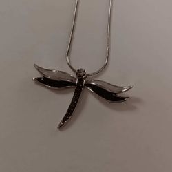 Sterling Necklace.  Necklace and pendant. 18 inch chain.