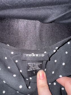 Torrid Black Polka Dot Top Size 1