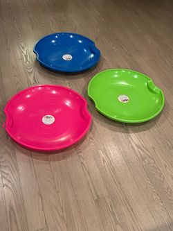 Lot of 3 Flexible plastic Flyer saucer26”Snow Sleds
