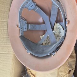 Brown And Orange Protection Head Gear