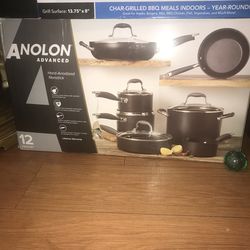 12 Piece Anolon Pots N Pans 