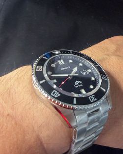 Casio Duro MDV-106 Black 200M Diver Watch Sapphire Crystal Oyster Bracelet Mod