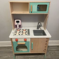 Wooden Play Kitchen Set 
