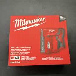 Milwaukee M12 Staple Gun Tool Only-  NEW