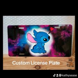 Custom License Plate - Stitch