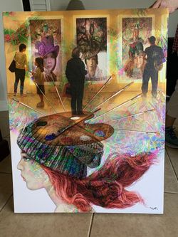 Noche de galería Scanned drawing- by Raul de la Nuez