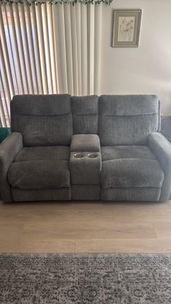 Gray electric Reclining couch