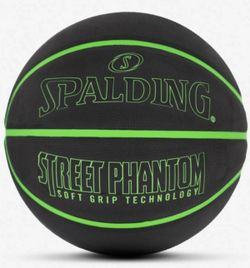Basketball Spalding NBA Street Phantom Black and Neon Green