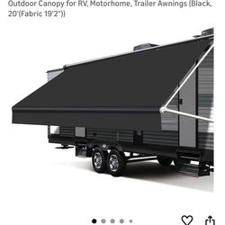 Brand New In Box RV Awning Fabric Replacement, 18.5oz Heavy-Duty Weatherproof Vinyl Camper Awning Replacement Univers