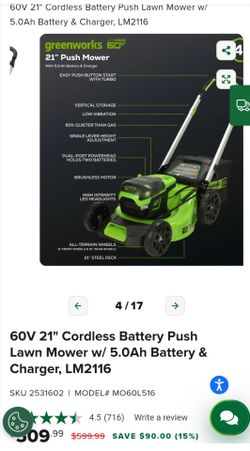 Electric Lawn Mower **Battery included