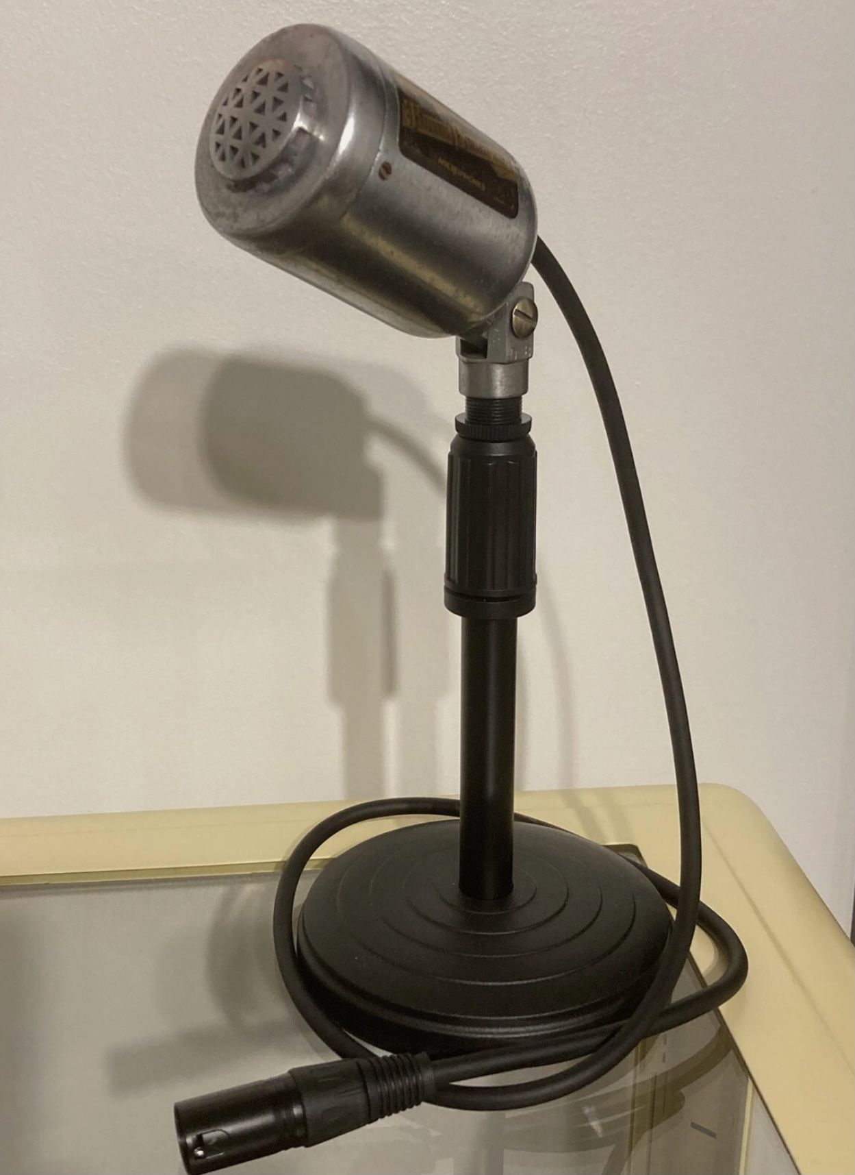 Restored Vintage American D8T Dynamic Microphone Works W/ Desk Stand Plz Read!!