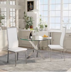 Set of 8 modern dining chairs