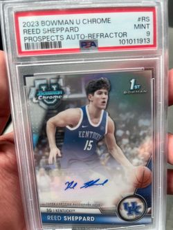 2023 BOWMAN U CHROME REED SHEPPARD #RS PROSPECTS AUTO REFRACTOR PSA 9