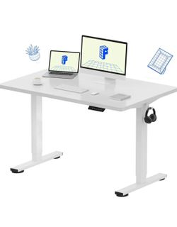 48"x30" One-Piece Standing Desk, White
1" Thick Seamless Desktop, 176 LBS Capacity, Home Office Use, 4 Memory Presets, Dual Monitor Setup, Anti-Collis