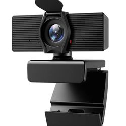 Brand New Webcam with Microphone Webcams Privacy Cover hd 1080p for Gaming conferencing Meeting Laptop Desktop Zoom, USB Computer Camera for Mac PC