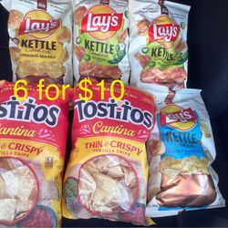 Lays + Tostitos chips $10