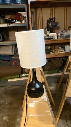 Black lamps with outlets