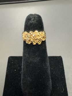 10k gold nugget ring #110926-1 MGC